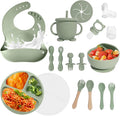 Baby Led Weaning Supplies 17 Piece Silicone Feeding Set - Safe Starter