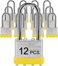 Padlocks with Same Key LQYN 12 Pack 40mm Laminated - Keyed Alike
