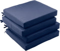 Outdoor Chair Cushions Set of 4 Navy - Waterproof Memory Foam Seat