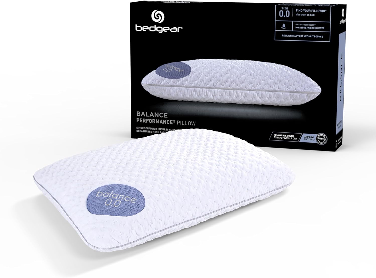 Bedgear Balance Performance Pillow - Moisture Wicking Comfort