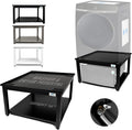 Washer and Dryer Pedestals 29in Black Steel Platform - 16in Lift