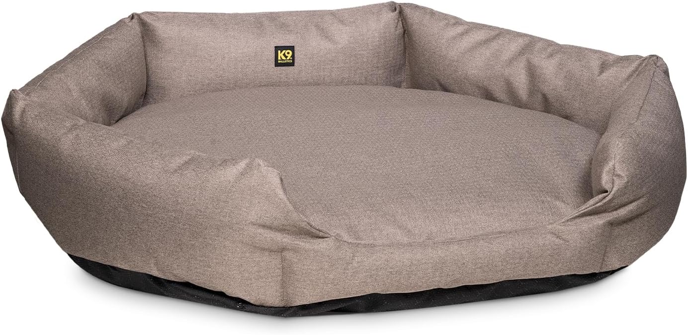 K9 Ballistics Tough Ripstop Oval Bolster Dog Bed for Comfort