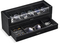 ProCase Wooden Watch Box for Men - Elegant 6 Slot Organizer