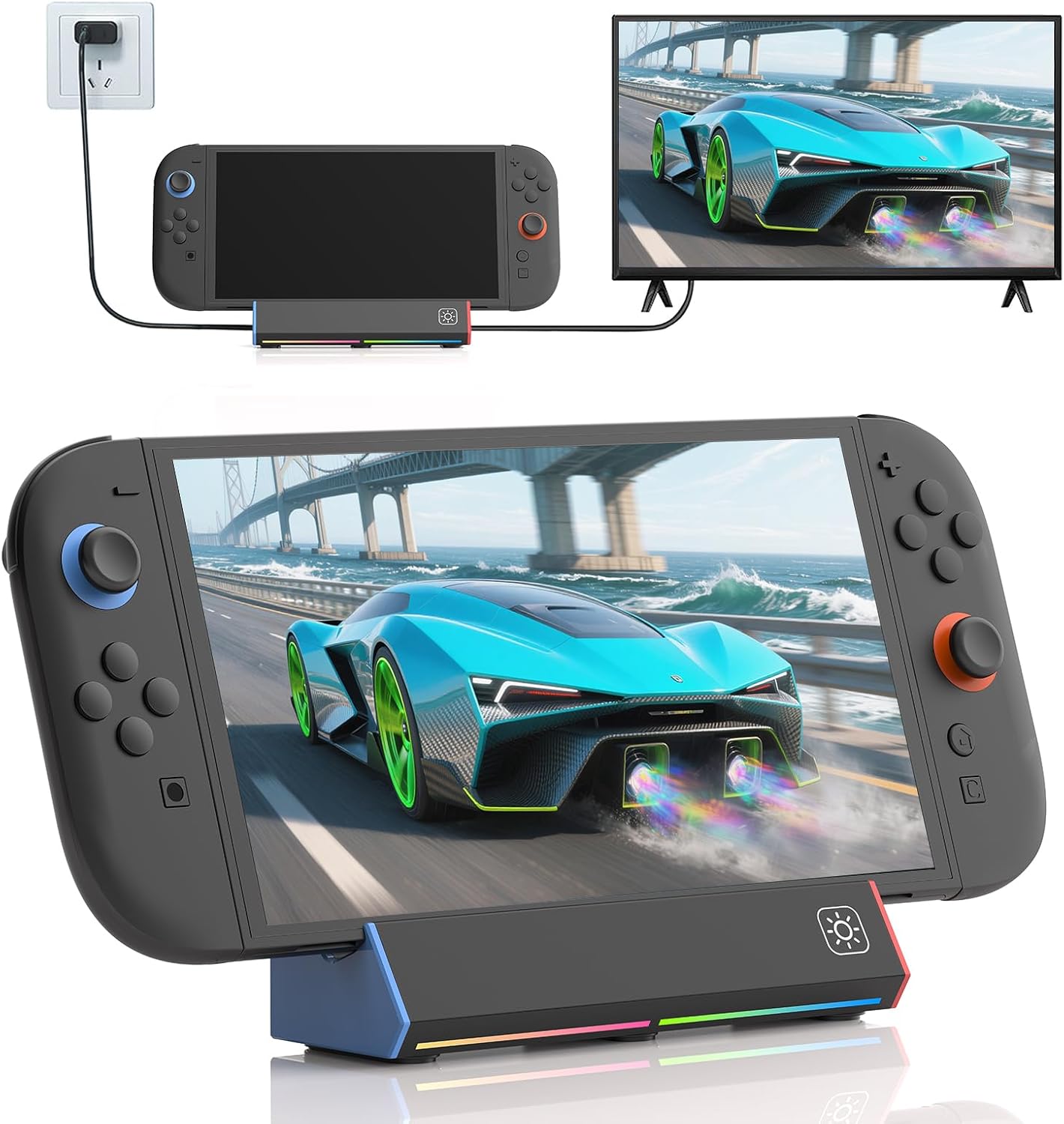 iPLYGAM Switch 2 Dock for Nintendo Switch 2 - Portable 4K HDMI