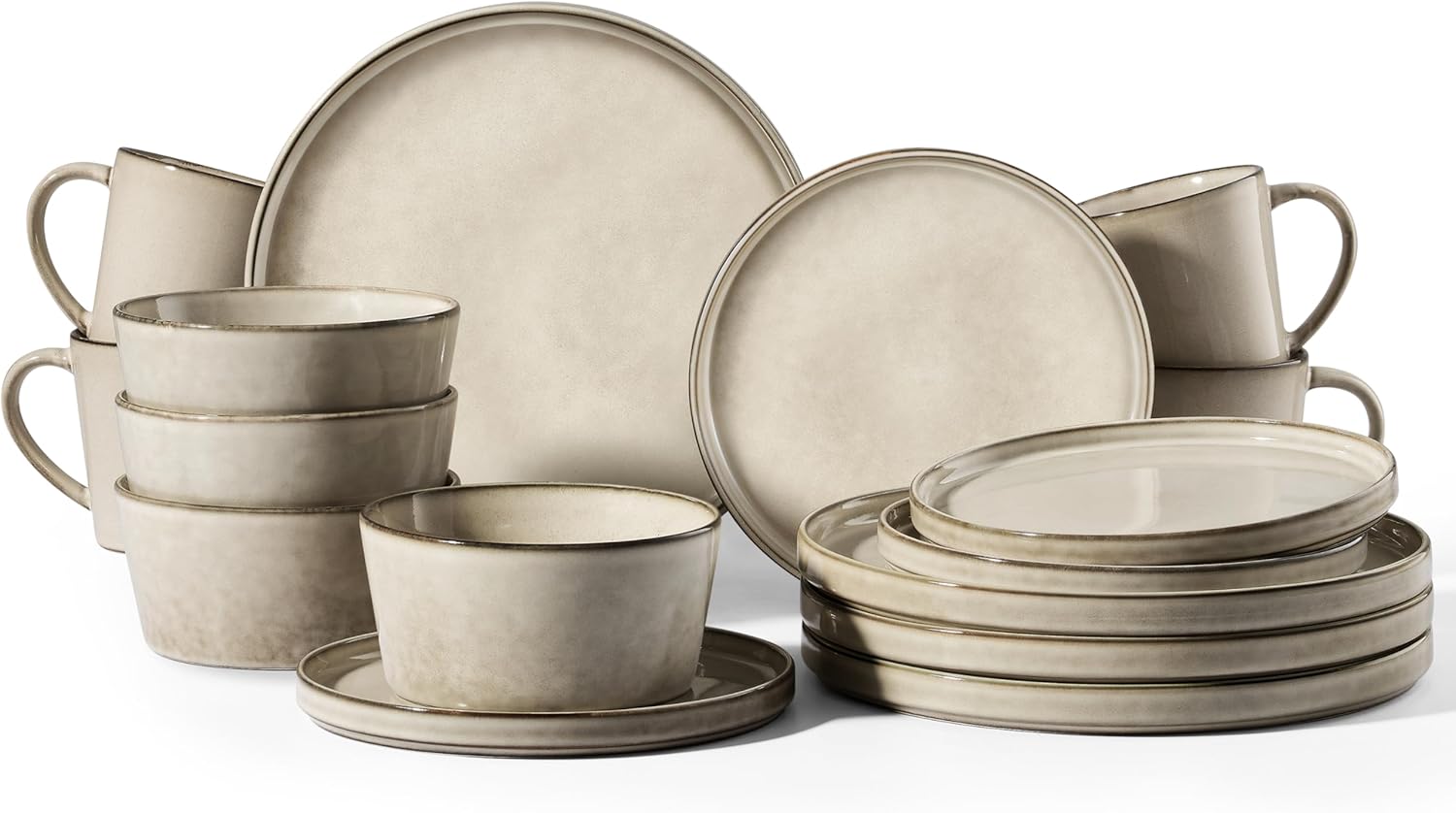 HaWare Dinnerware Sets - 16-Piece Stoneware for Stylish Dining