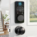 Keyless Entry Door Lock with 2 Knobs - Fast Fingerprint Smart Deadbolt