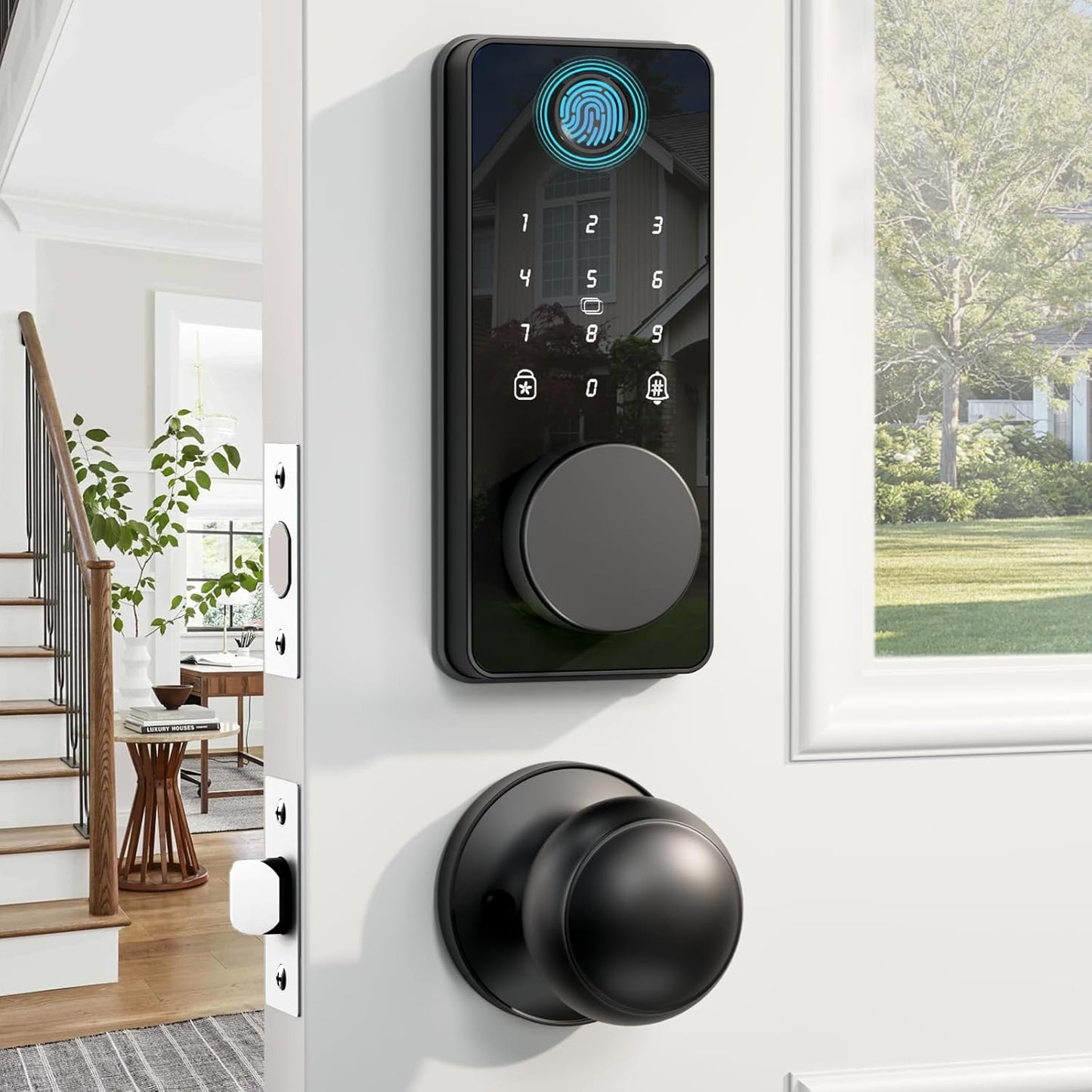 Keyless Entry Door Lock with Fingerprint Keypad for Security