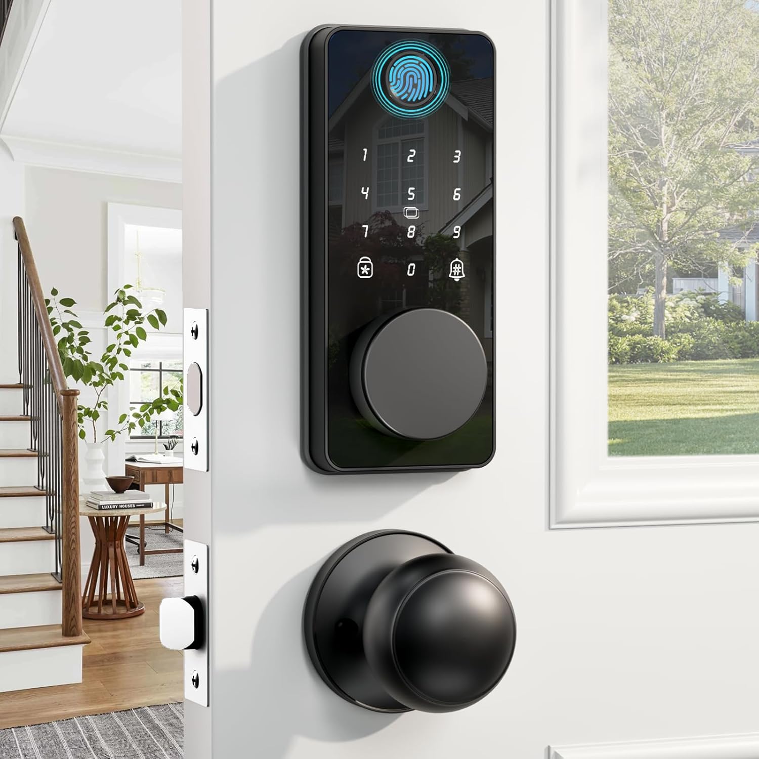 Keyless Entry Door Lock with Fingerprint Keypad for Security