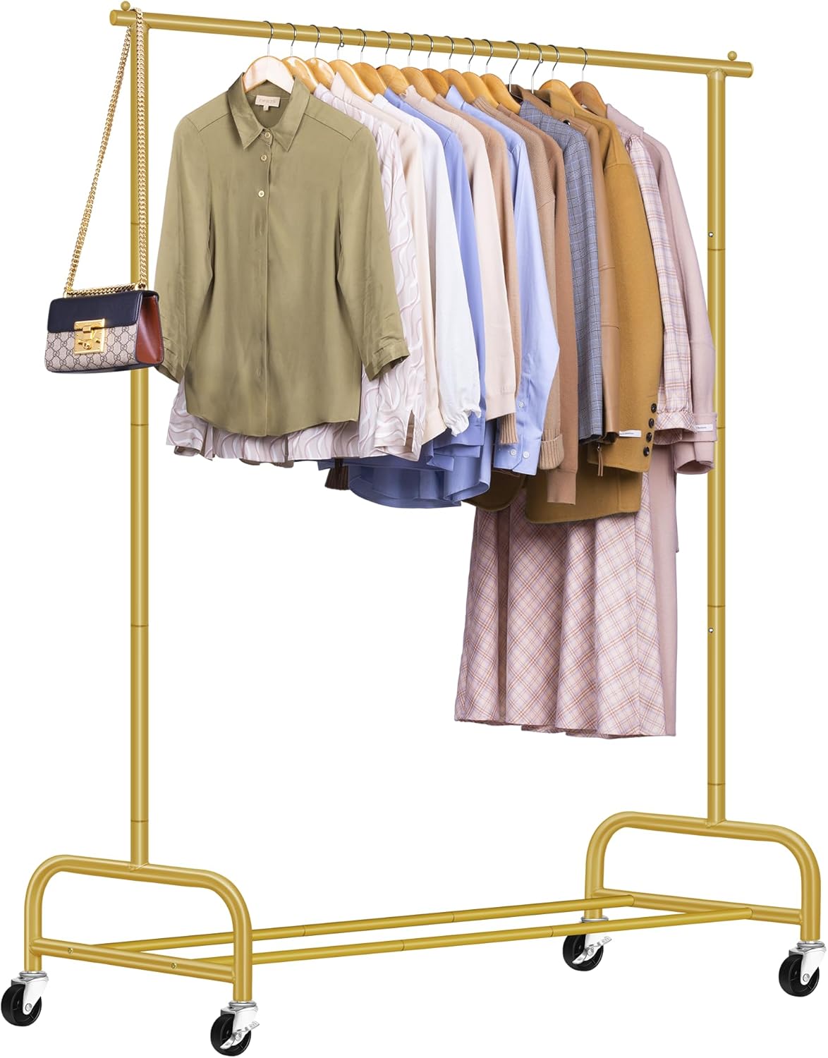 Heavy Duty Clothes Rack for Hanging Clothing with Wheels
