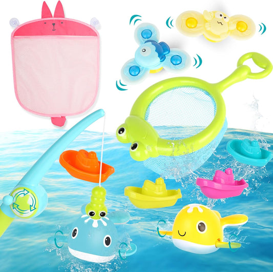 Mold-Free Floating Whale Bath Toy Set