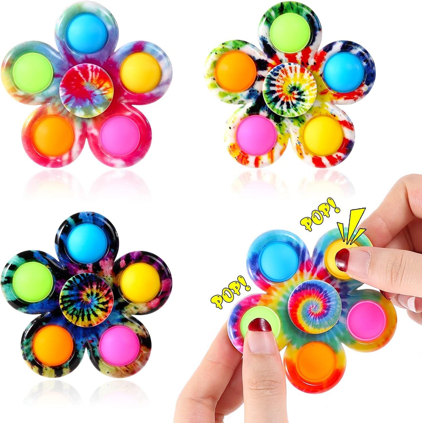 Stress Relief Fidget Spinners 4 Pack