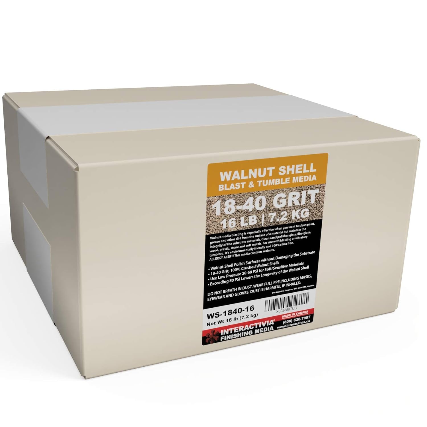 16 lbs Ground Walnut Shell Media for Tumbling and Blasting