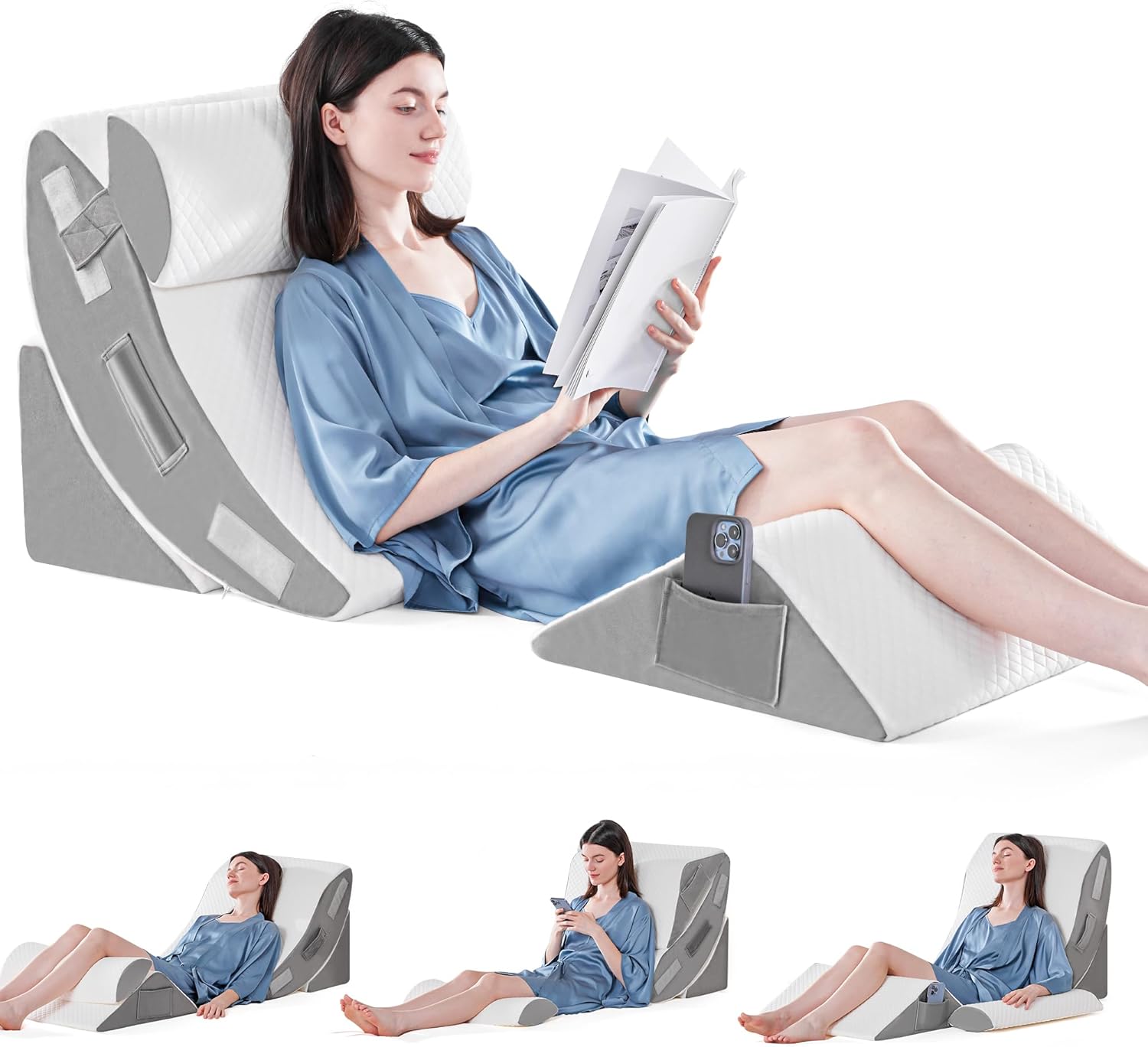 Yojoker Orthopedic Bed Wedge Pillow Set for Pain Relief