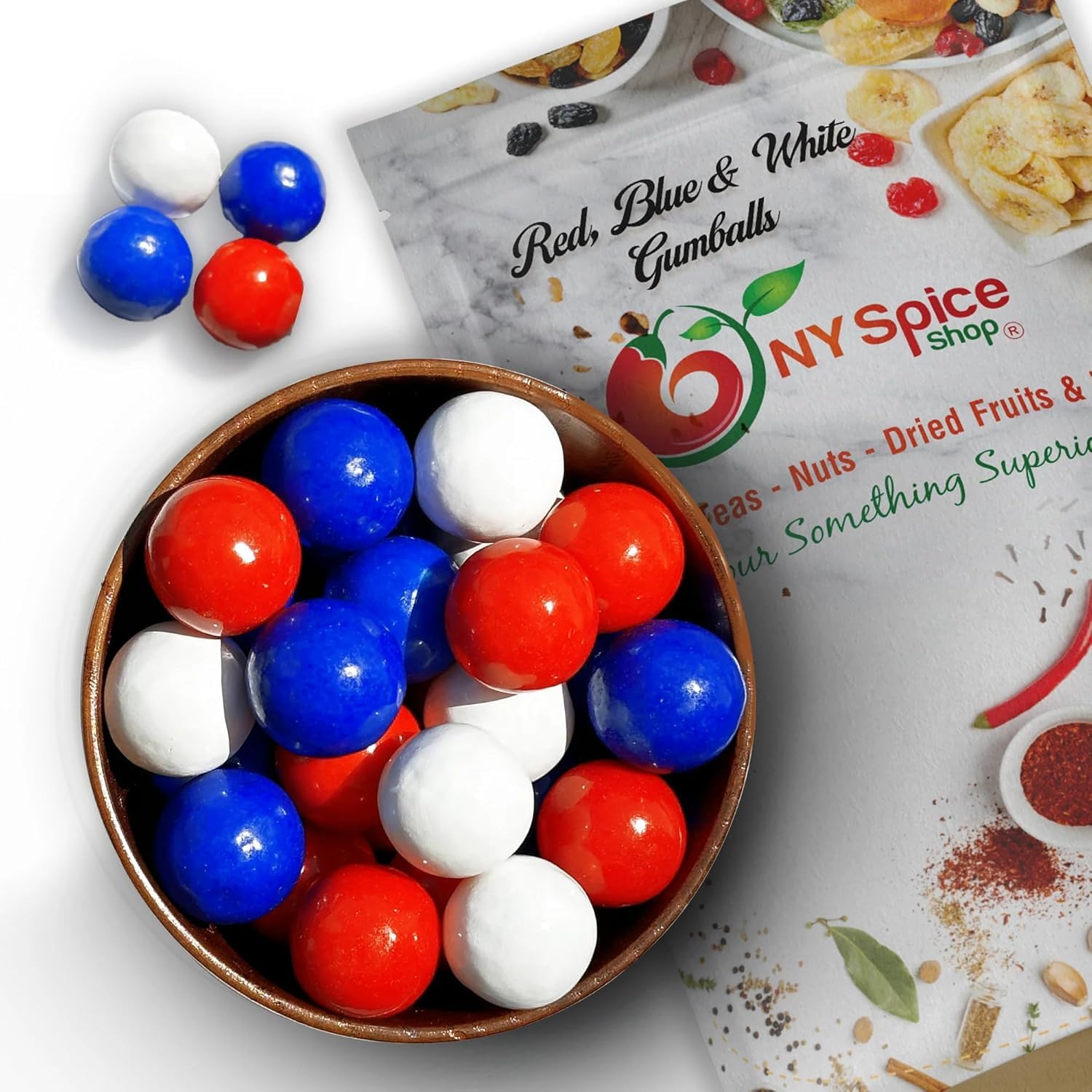 Red, White & Blue Gumballs for 4th of July Celebrations