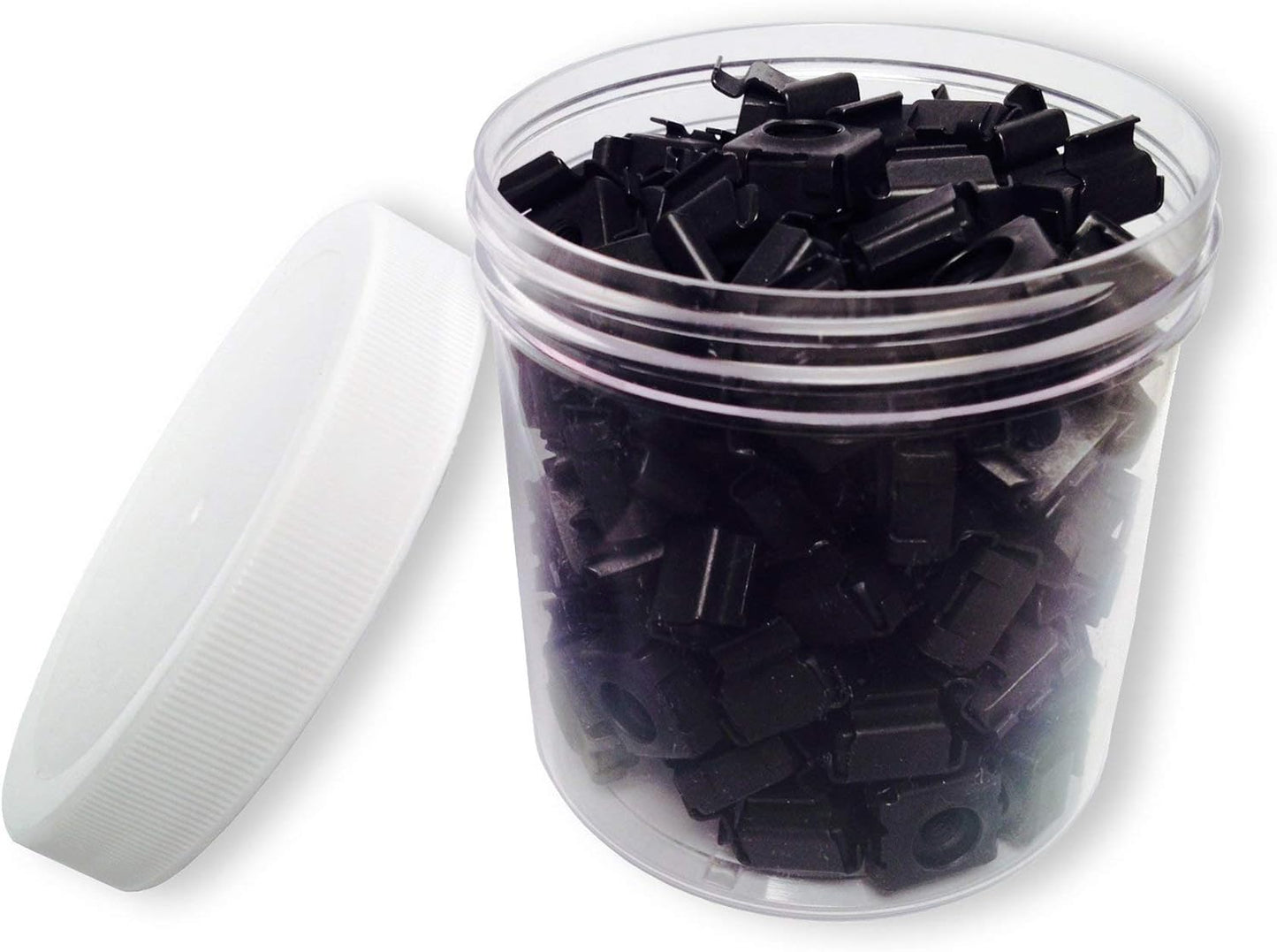 RackGold Black 10-32 Cage Nuts 100 Pack for Secure Mounting