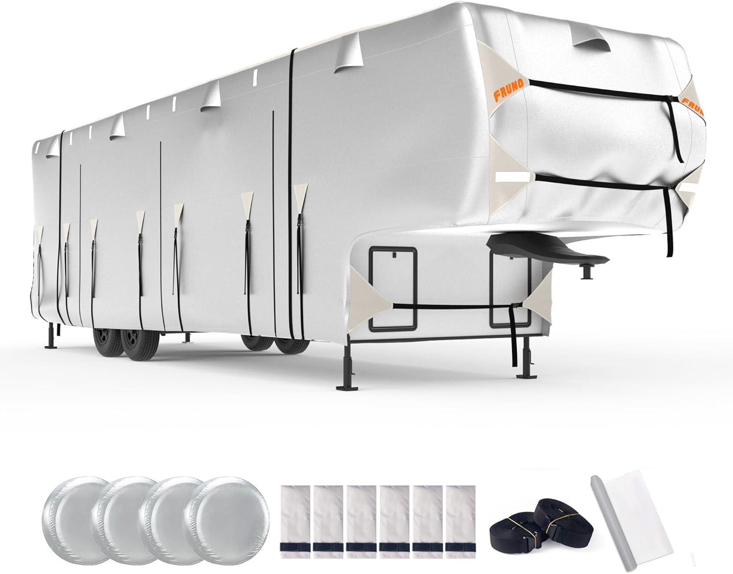 FRUNO Oxford Fabric 5th Wheel RV Cover for 33ft-37ft