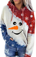 Fuyxxmer Womens Merry Christmas Sweatshirt Hoodie Snowman Graphic