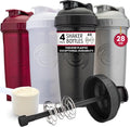GOMOYO 4-Pack 28-Ounce Shaker Bottle - Durable Bulk Protein Shakers