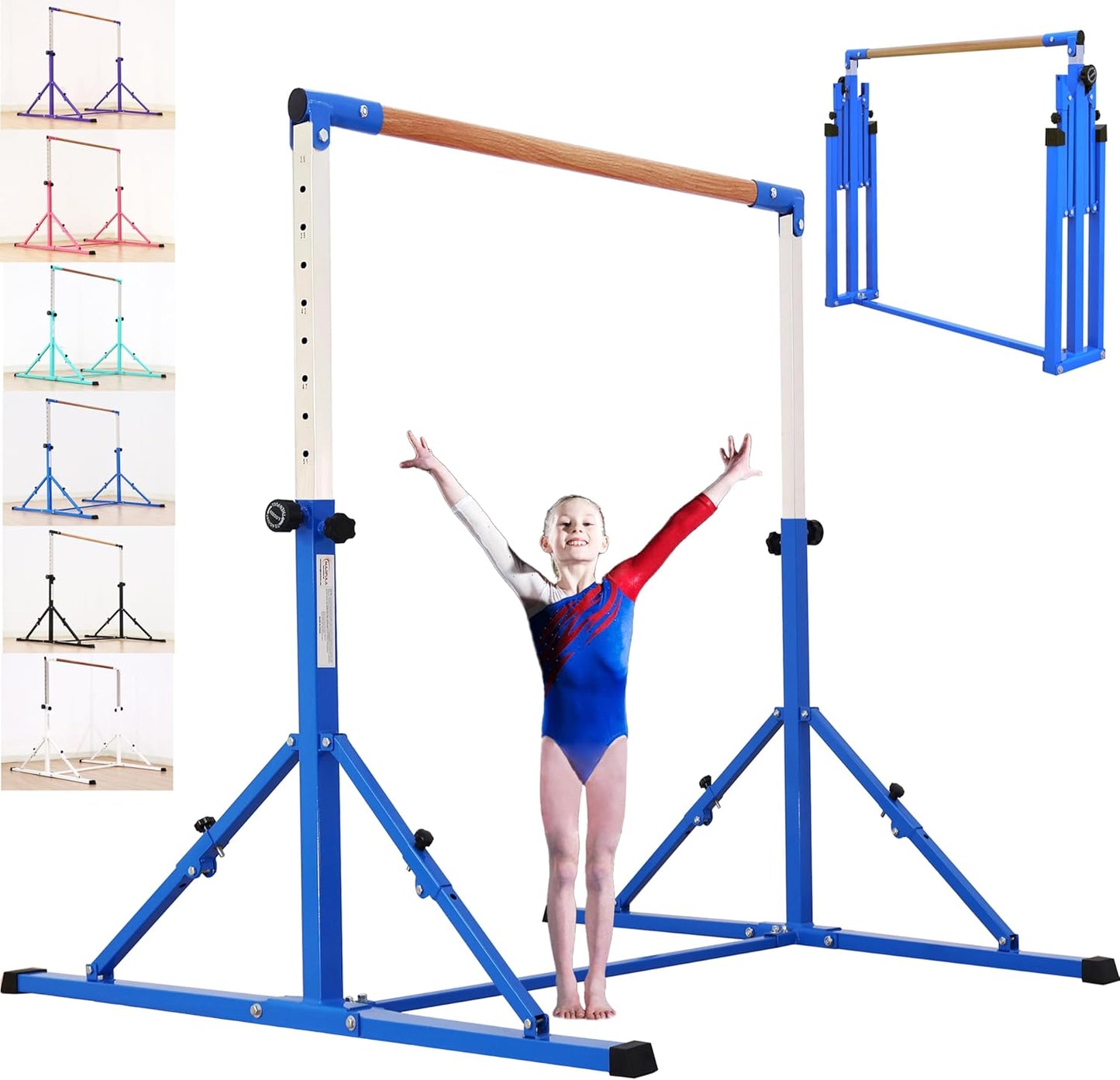 4FT/5FT Gymnastic Bar Set for Kids - Safe and Durable Design