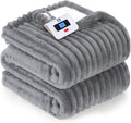 Sealy Electric Blanket Full Size Light Grey - Reversible Flannel