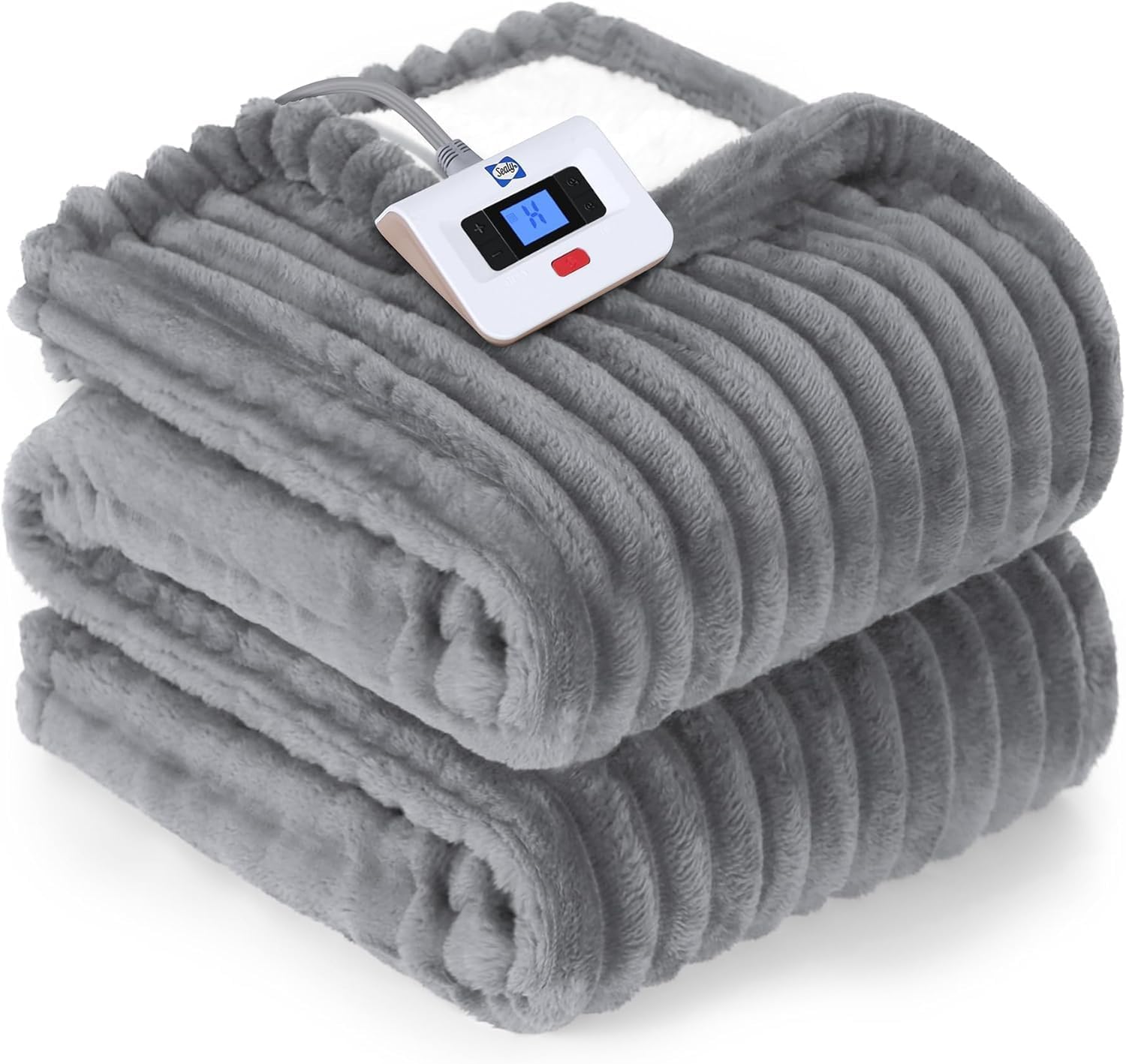 Sealy Electric Blanket Full Size with 10 Heat Settings & Safety