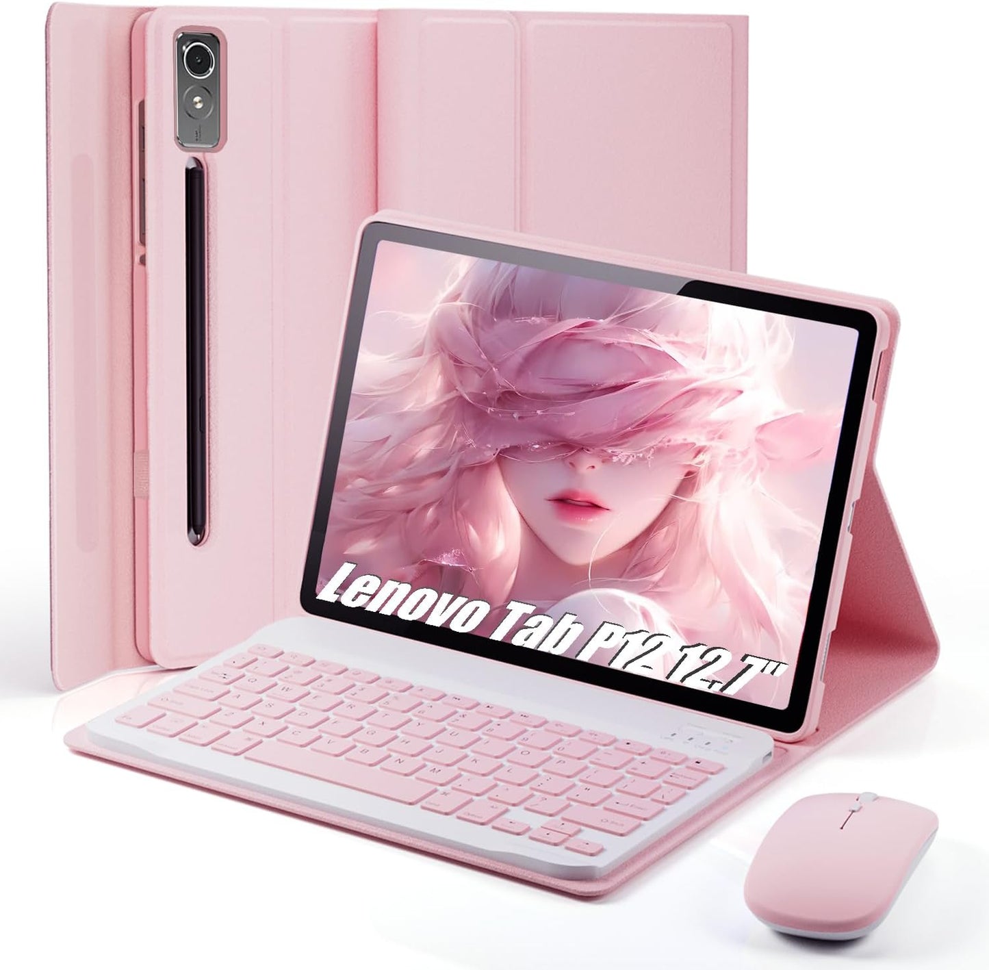 Keyboard Case for Lenovo Tab P12 12.7 Inch with Detachable Keyboard