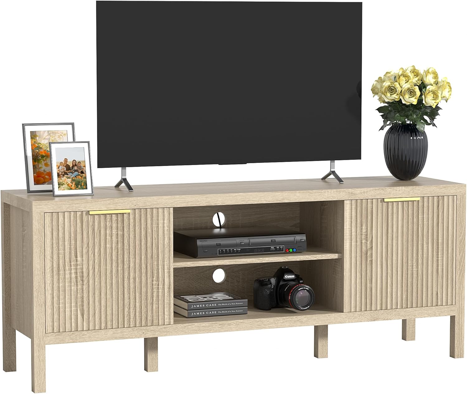 Mid Century TV Stand, Stylish Storage for 65 TVs