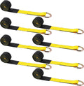8 Pack 2ft' x 12ft Tow Truck Straps for Safe Vehicle Towing