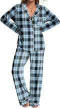 Ekouaer Womens Pajamas Set 2 Piece Button Down - Soft Rayon Lounge