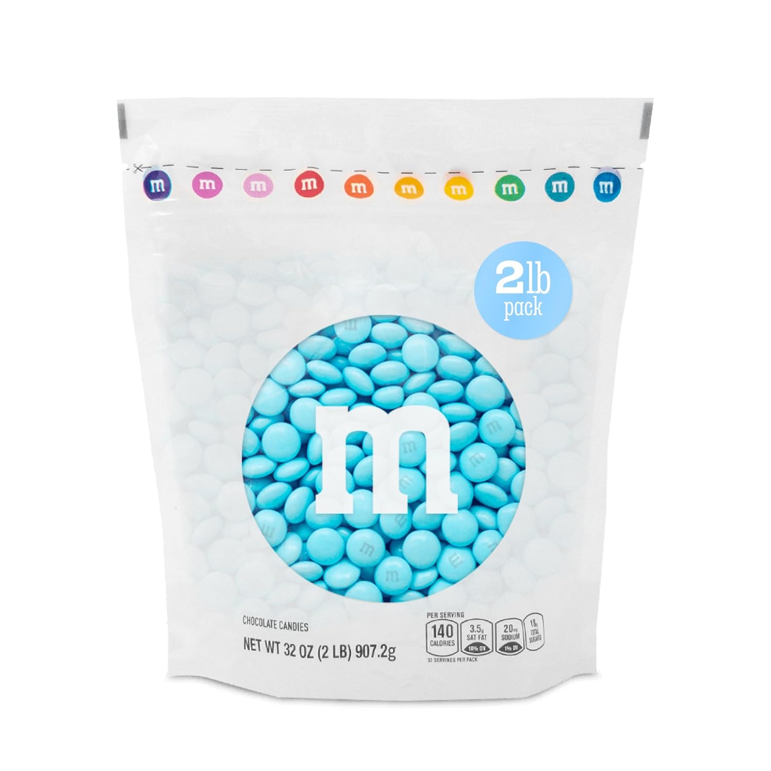 M&MS Light Blue Milk Chocolate Candy for Celebrations and Treats
