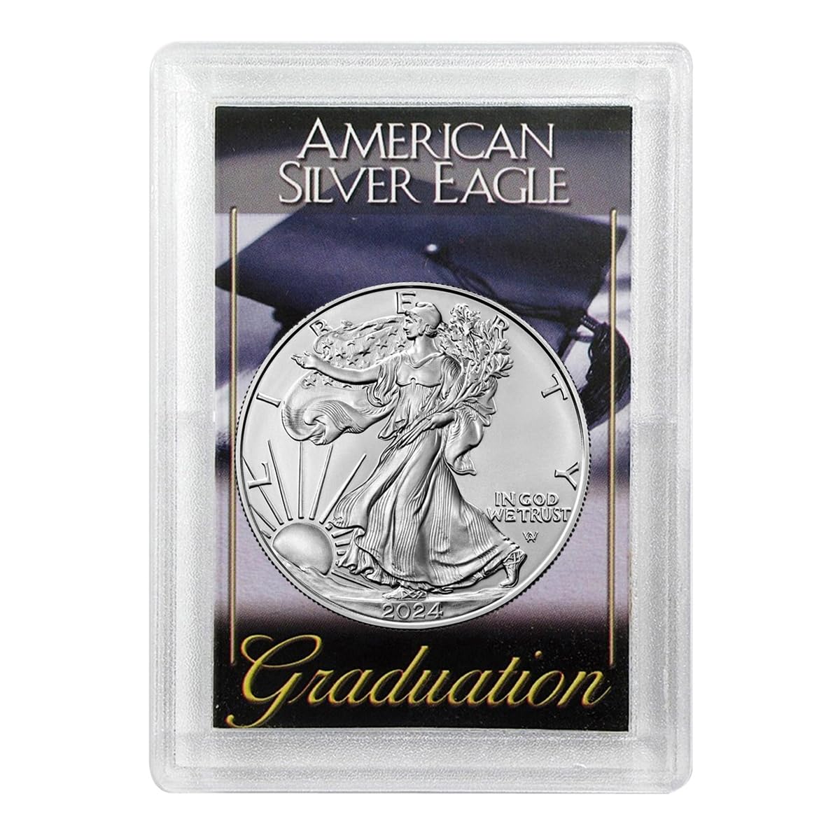 2024 American Silver Eagle in Graduation Holder - Uncirculated Coin