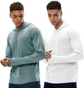 MIER Men's UPF 50+ Sun Protection Hoodie - Lightweight Sun Shirt