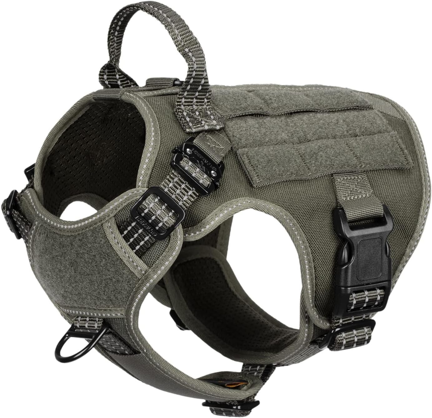 ICEFANG Tactical Dog Harness for Small Dogs with MOLLE Vest