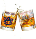 University of Auburn Tigers College Whiskey Glasses Set of 2