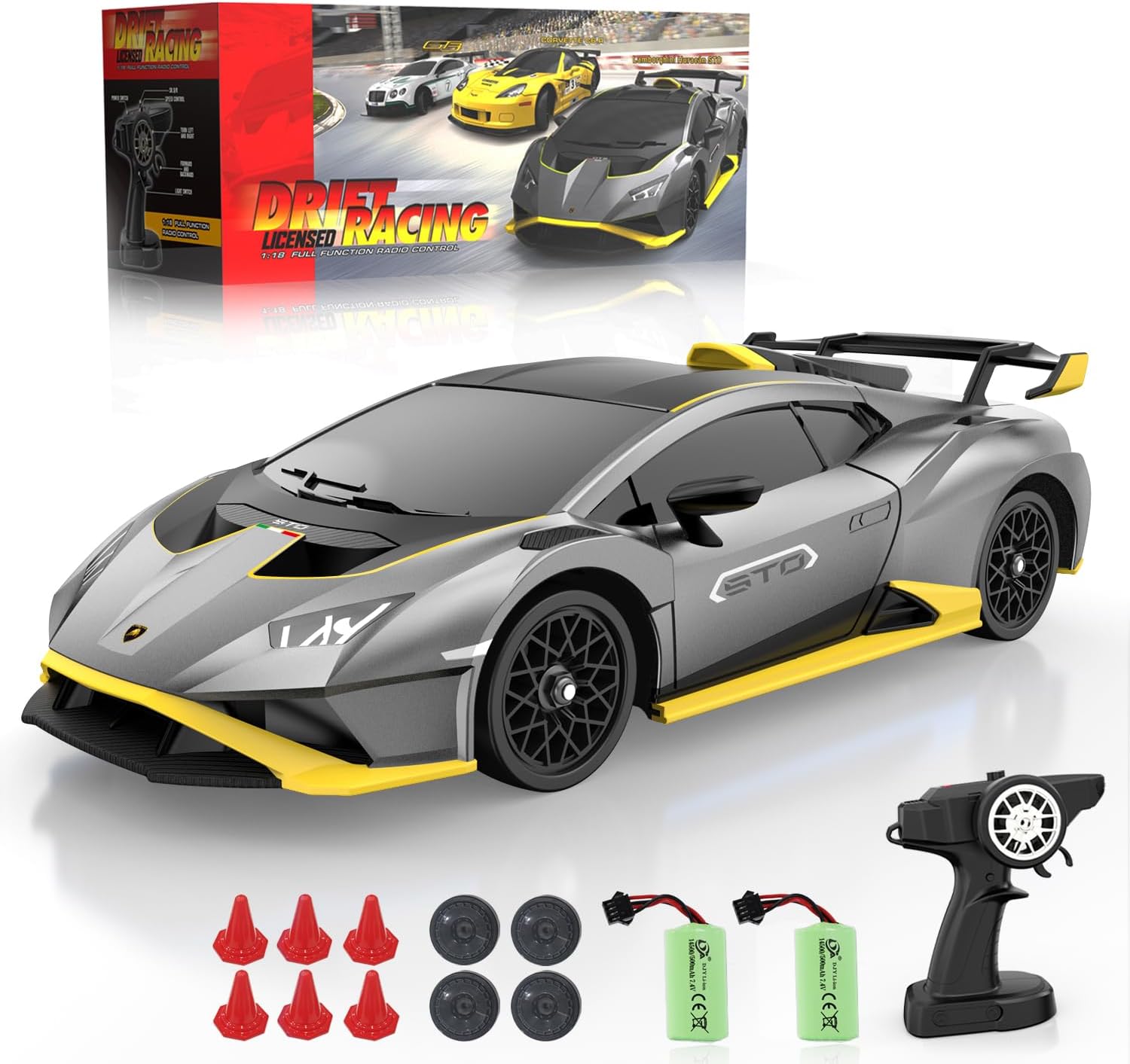 Lamborghini Remote Control Car for Kids - Fast 1:18 Scale Toy