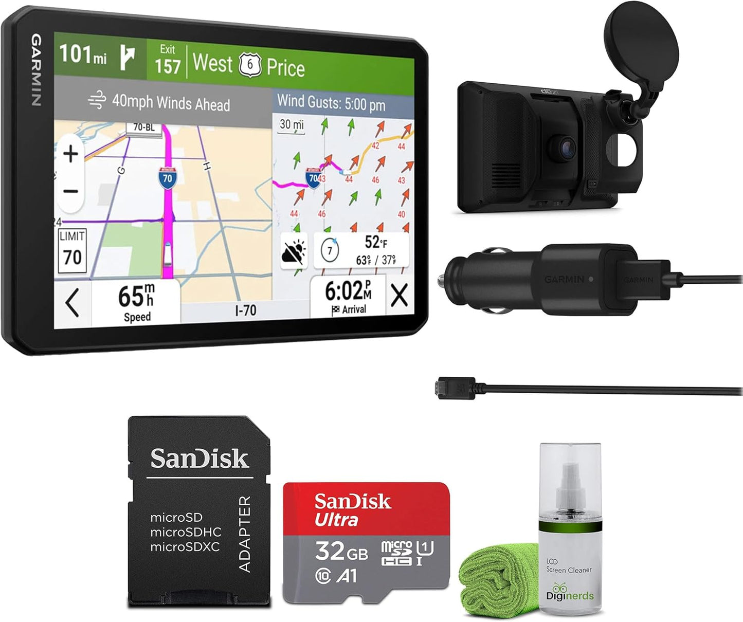 Garmin Dezl Cam OTR725 GPS Truck Navigator with Dash Cam