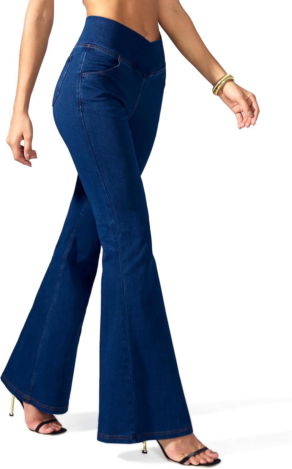 Rammus Flare Jeans for Women: Trendy High Waisted Bell Bottoms