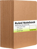A5 Lined Notebooks Pack 16 - College Ruled Kraft Composition Notebooks