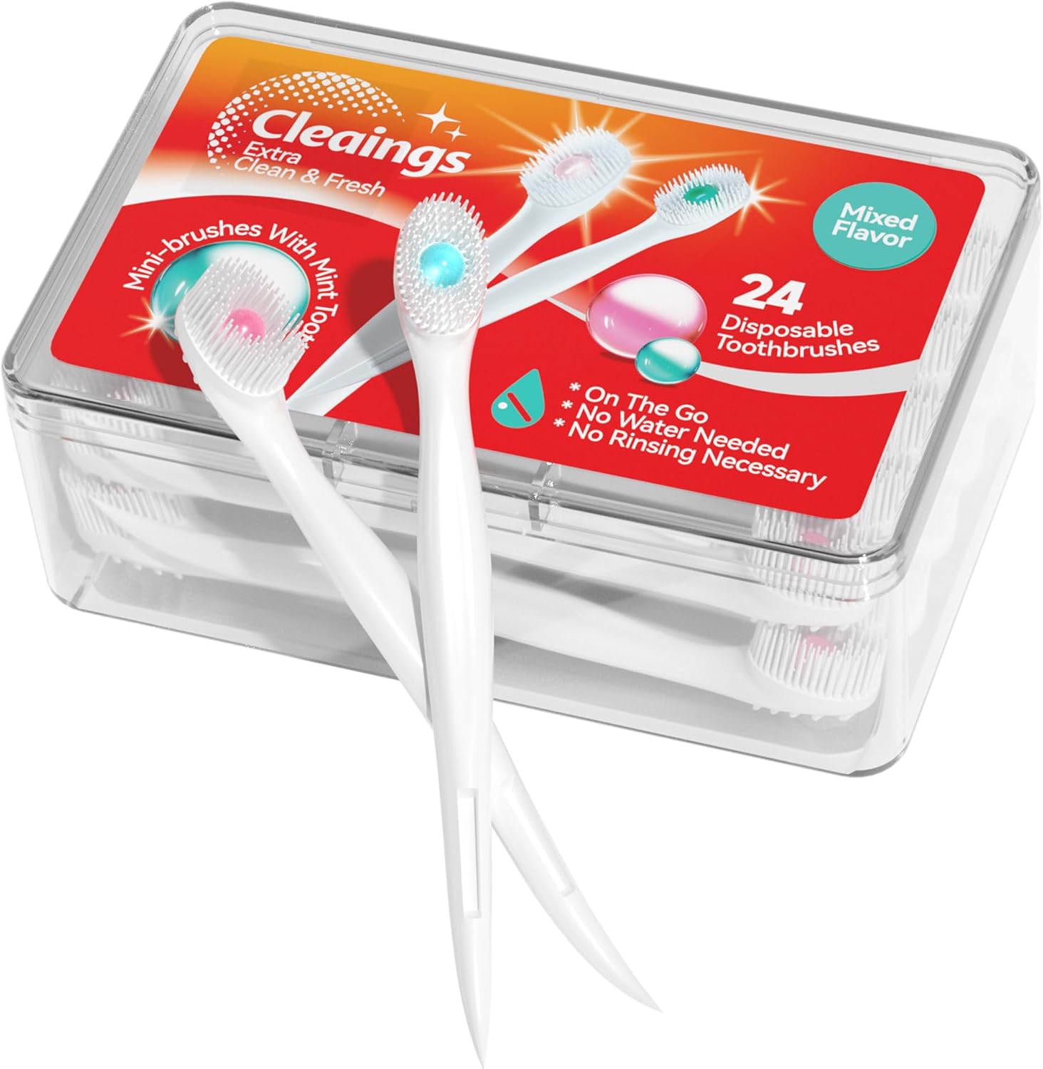 Cleaings Mini Brushes for Travel - Disposable Toothbrushes Pack
