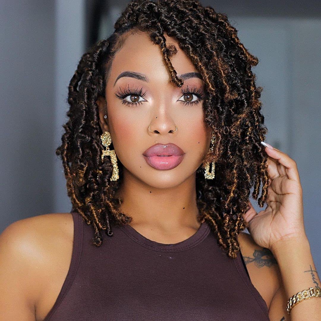ToyoTress Butterfly Locs Crochet Hair - 12 Inch Pre-twisted Braids