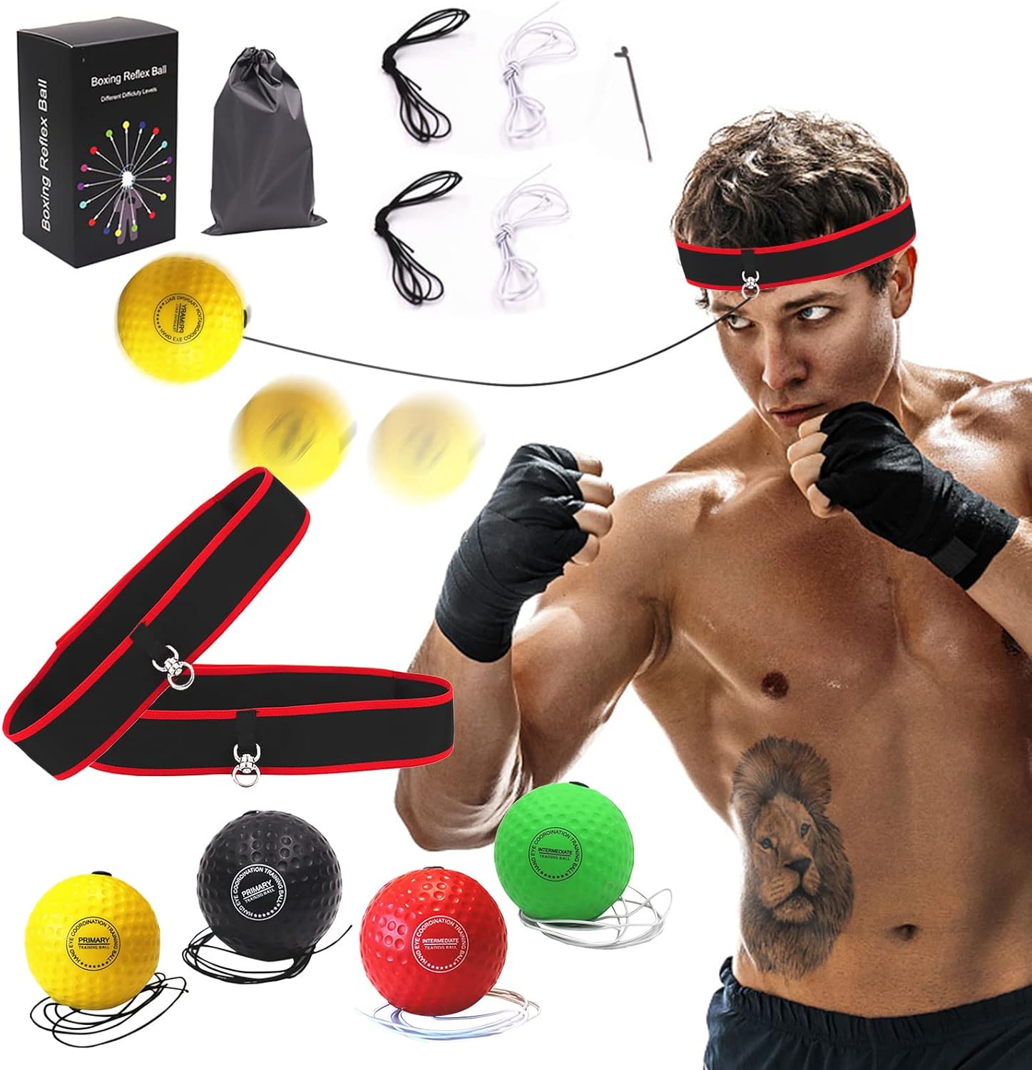 Punch Speed Training Set - Reflex Ball & Carry Bag