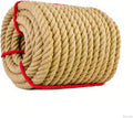 Hemp Rope 1 in x 50 ft - Heavy Duty Natural Jute Rope for Indoor