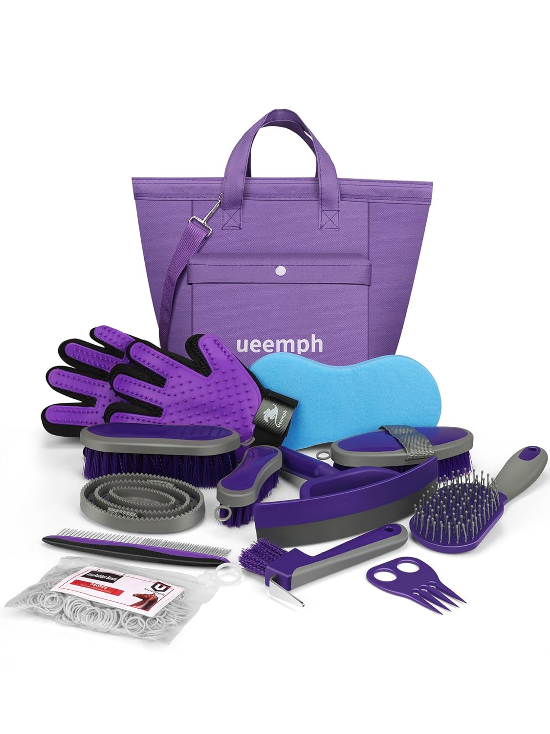 Professional Horse Grooming Kit with 12 Essential Tools
