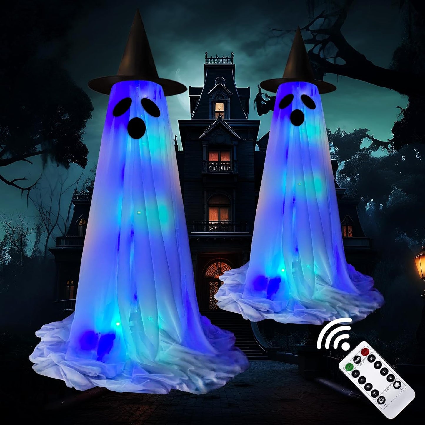 Halloween Light Up Ghosts Decorations for Spooky Yard Decor