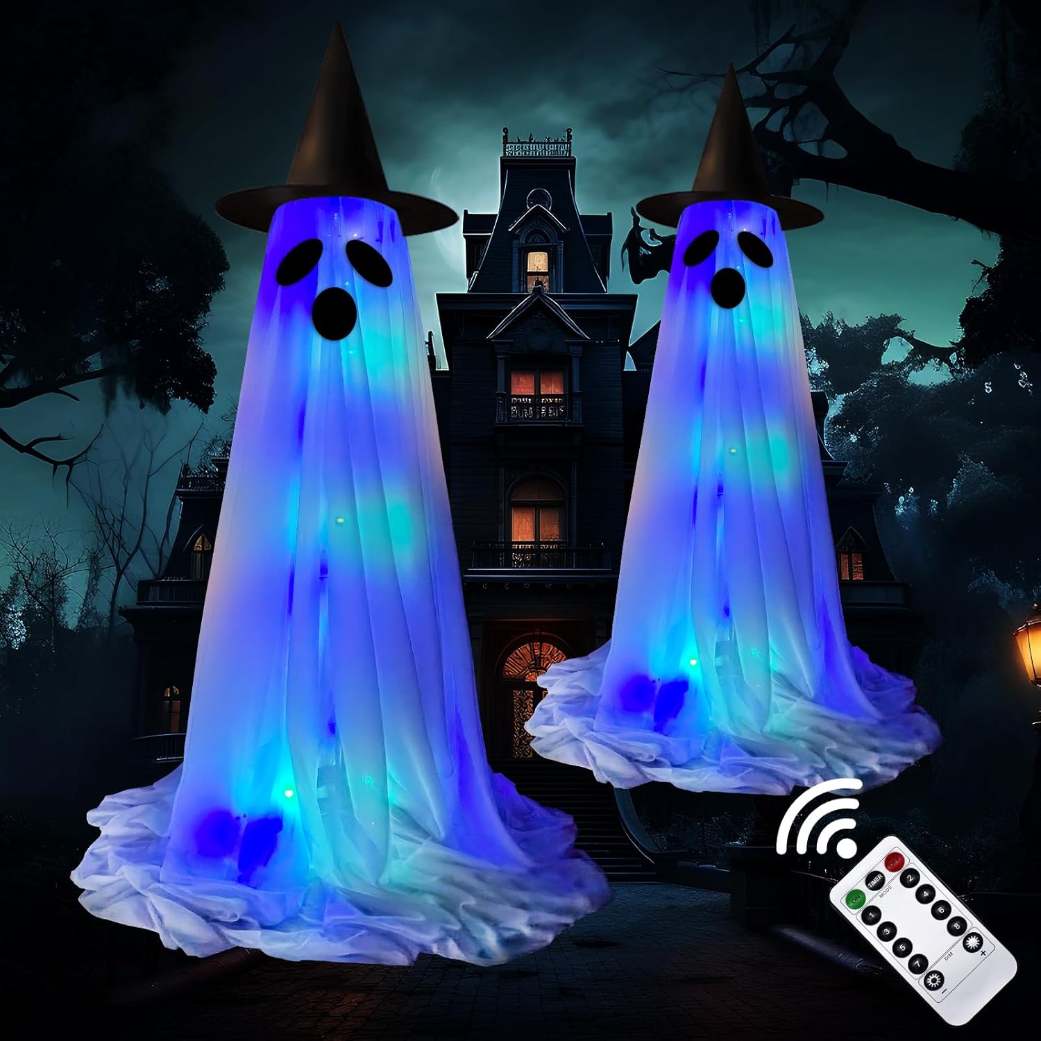 Halloween Light Up Ghosts Decorations for Spooky Yard Decor