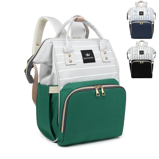 Large Travel Diaper Bag for Baby Girl - Green