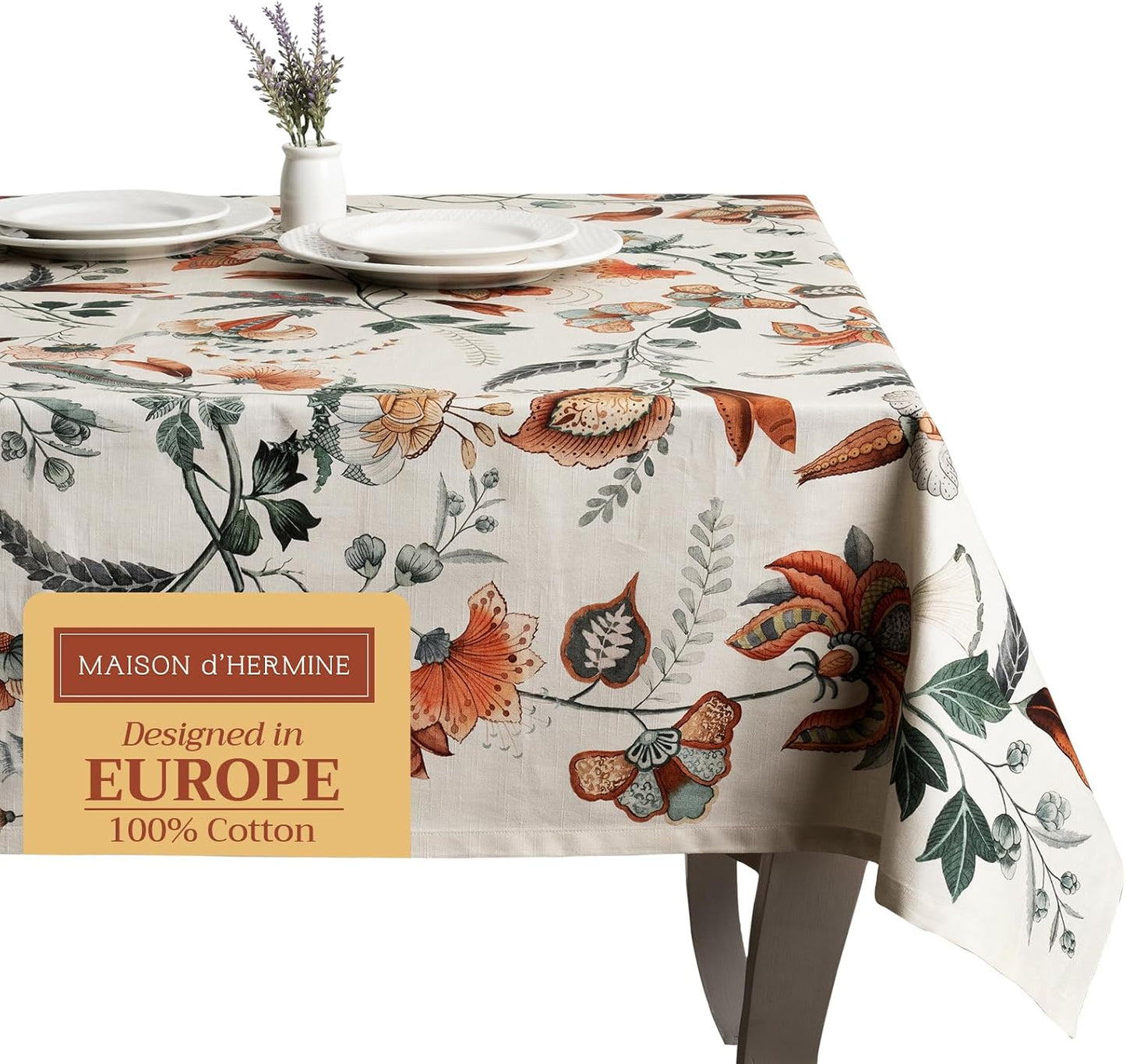 Elegant 100% Cotton Table Cloth for Dining and Festive Occasions