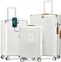 3 Piece Hardside Expandable Luggage Set with USB Port - Travel Ready