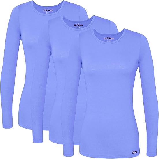 Sivvan Scrubs for Women - Long Sleeve Comfort Underscrub Tee Set