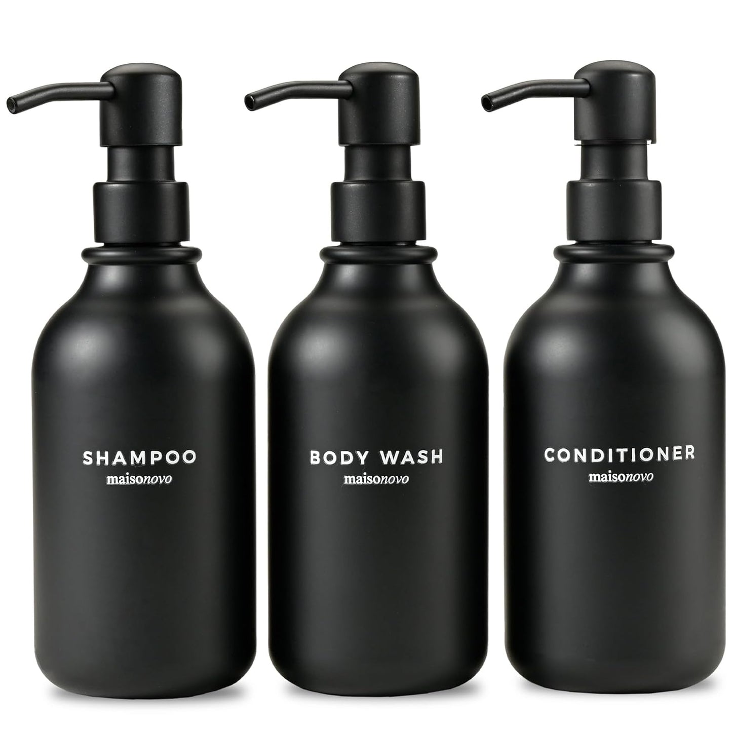 Refillable Shampoo and Conditioner Bottles Set of 3 for Style